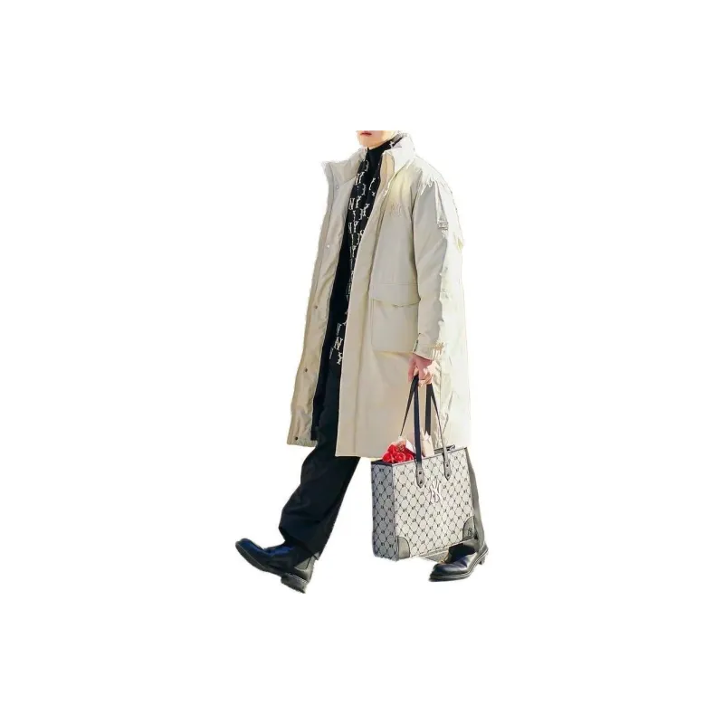 MLB Base Logo Down Jackets Unisex White-3
