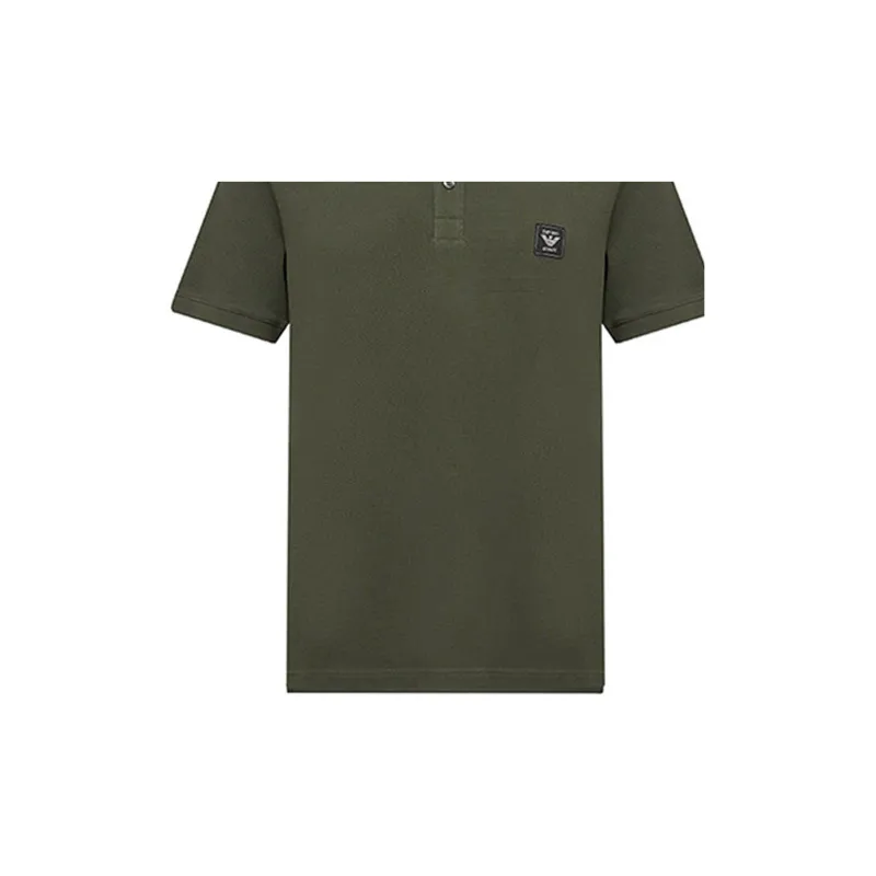 EMPORIO ARMANI SS24 Polo Shirt Men's Army Green-4