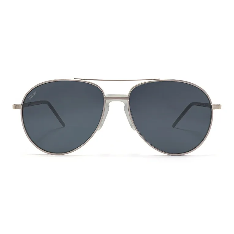 Fakeme Metal Aviator Sunglasses Unisex Black Silver-0
