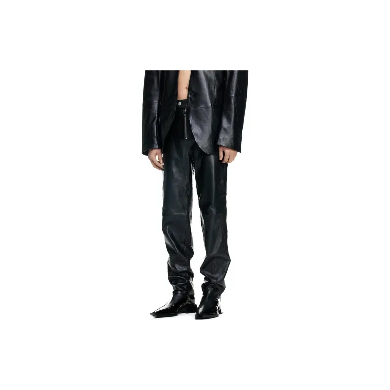Mugler H&M Leather Biker Pants Mens-2