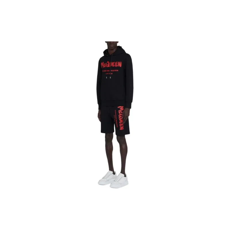 Alexander McQueen Graffiti Logo Printed Sweatshorts-3