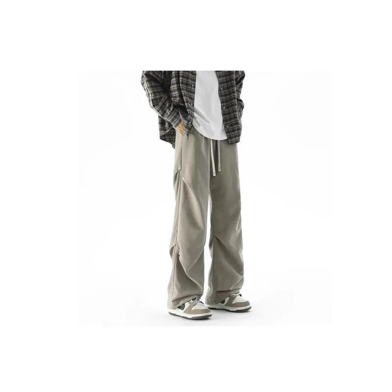 TELENT Casual Pants Unisex Rose Red-34