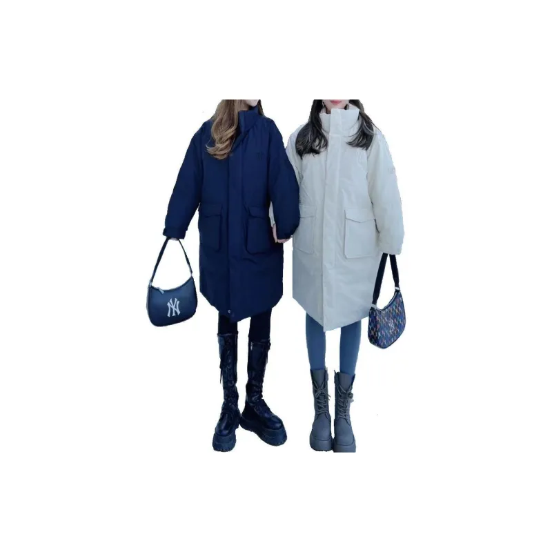 MLB Base Logo Down Jackets Unisex White-5