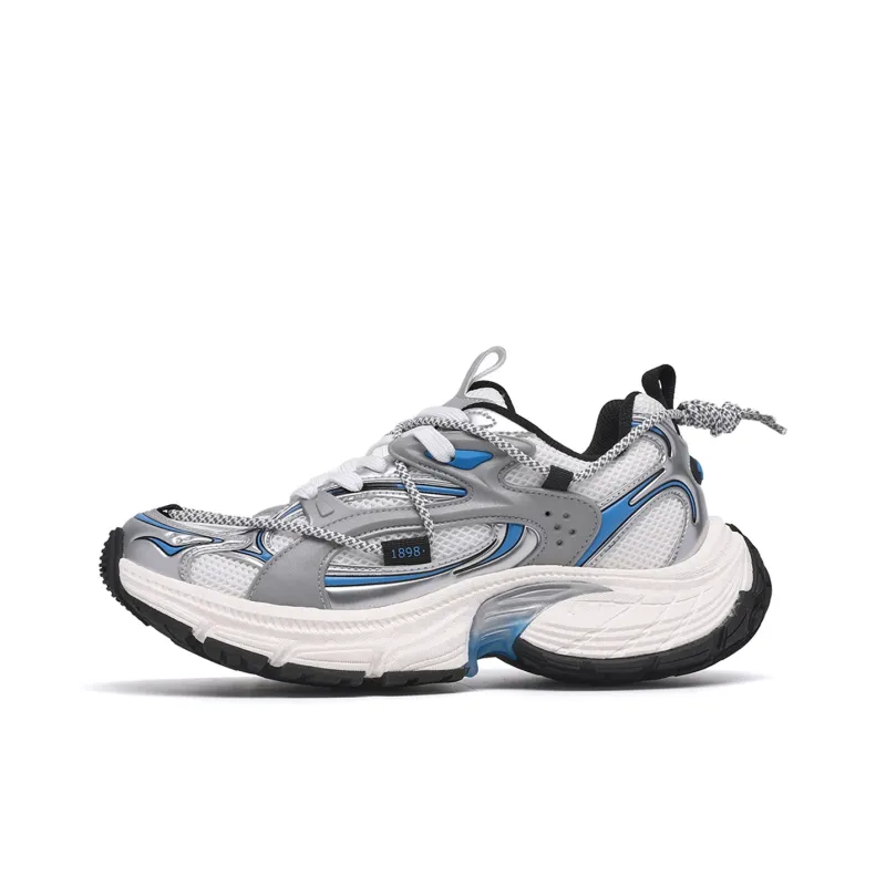 TRUMPPIPE Cushioning Height Increasing Low Top Chunky Sneakers Unisex Galaxy Gray Box Included-1