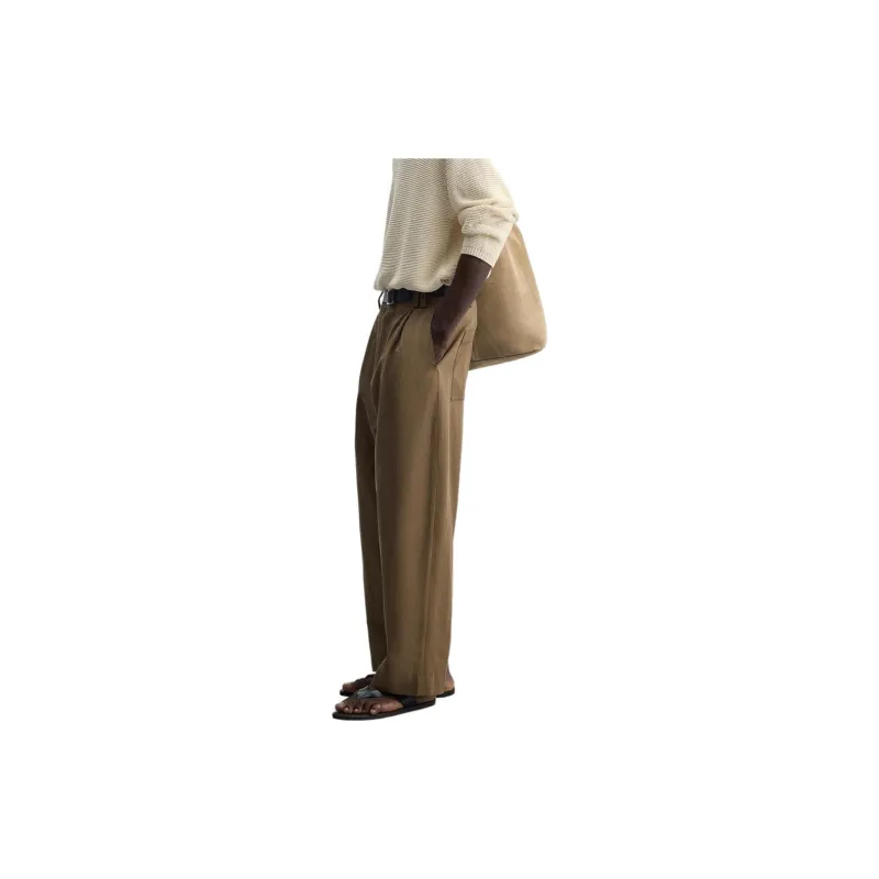 ZARA Casual Pants Men Brown-4