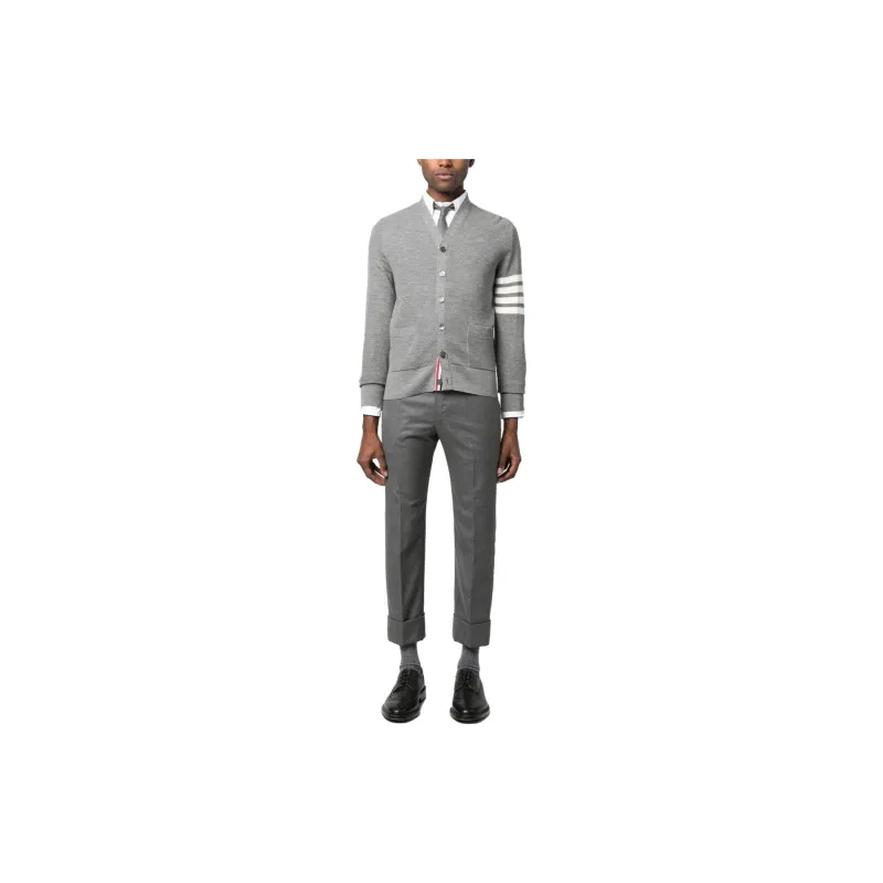 THOM BROWNE Stripe Detailed Button Up Cardigan-2
