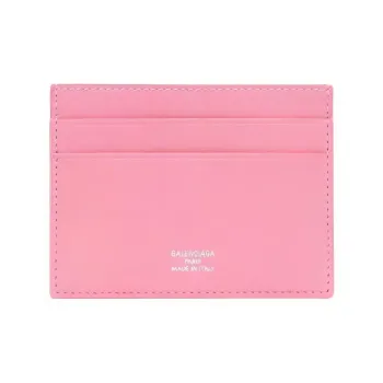 Balenciaga Calfskin Card Holder Women's Pink