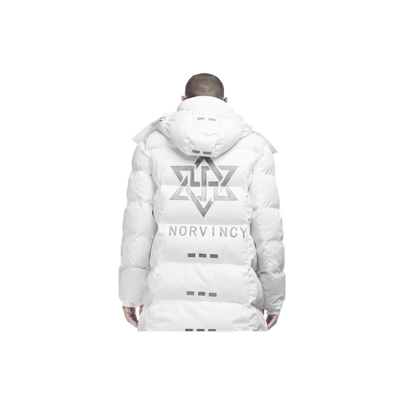 NORVINCY Puffer Jackets Unisex White-2