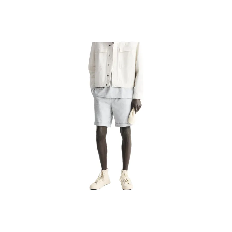 ZARA Casual Shorts Men Zebra Print Gray-2