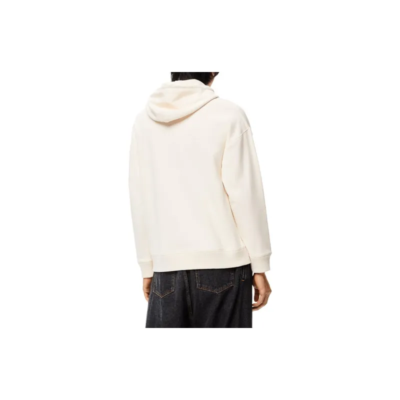 LOEWE Anagram Leather Patch Hoodie-4