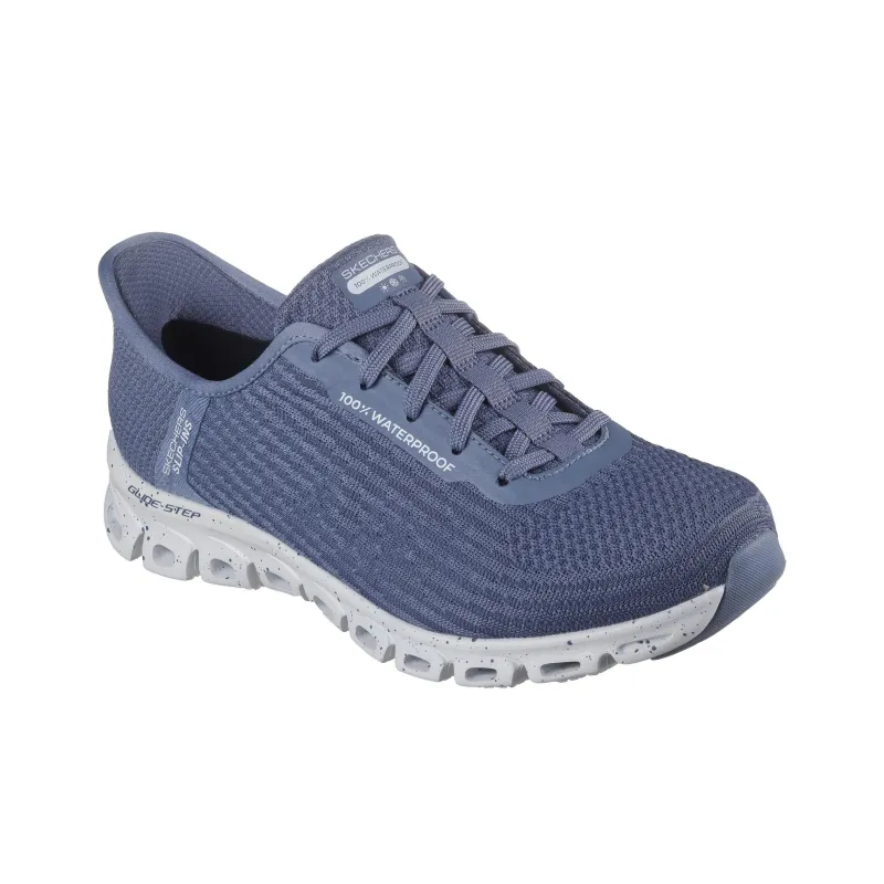 Skechers Glide Step Breathable Low Top Casual Shoes Women's Blue-2