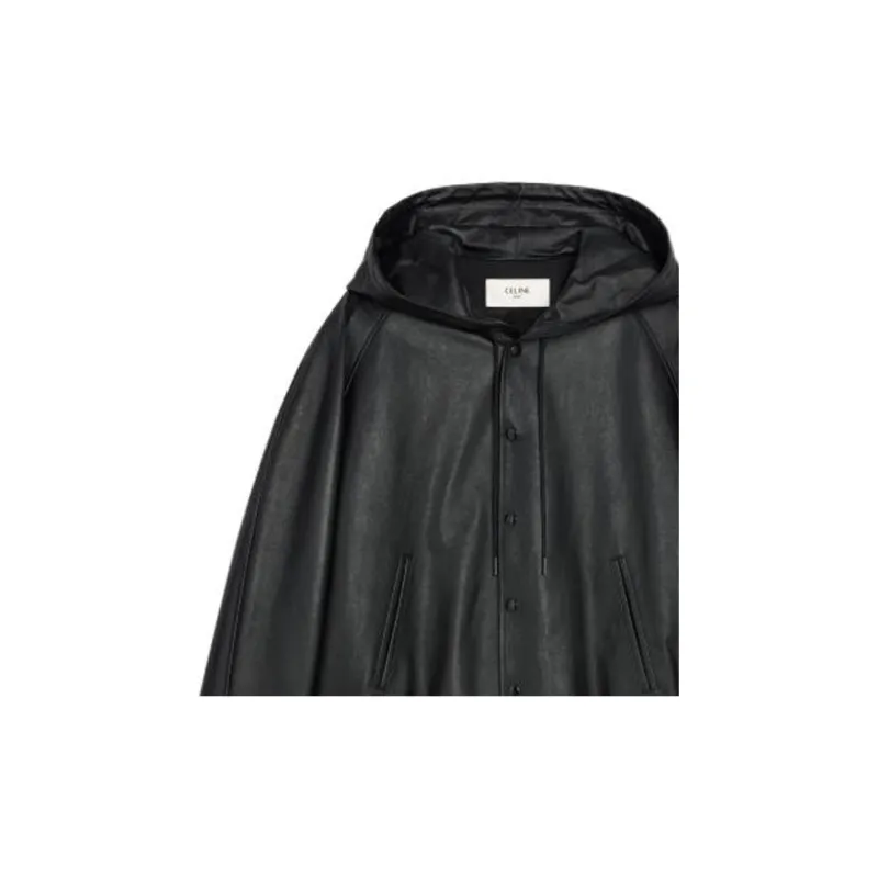 CELINE Hooded Jacket In Soft Lambskin-3