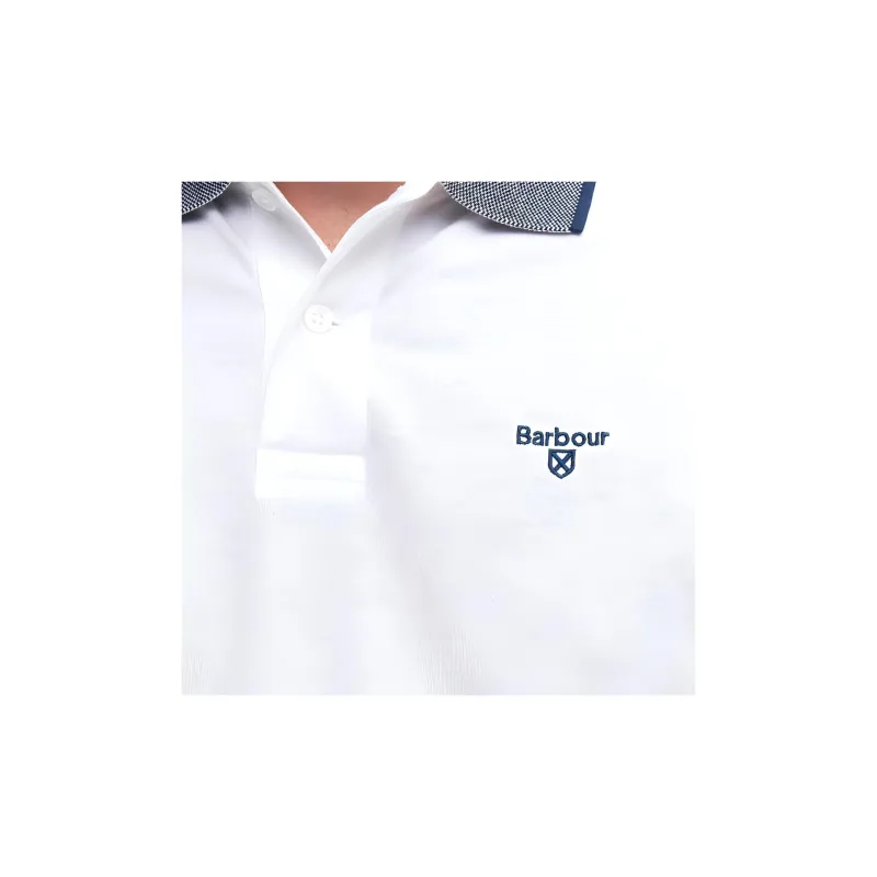 BARBOUR SS24 Polo Shirt Men's White-5