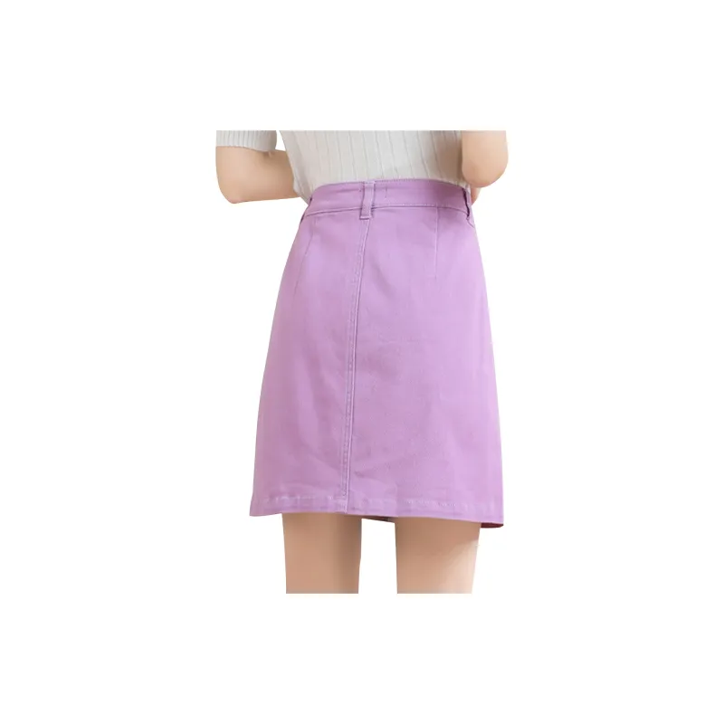 JEANSWEST Trendy Sweet Style Minimalist Style Breathable Solid Color Versatile Button Down Summer Women's Pink-5