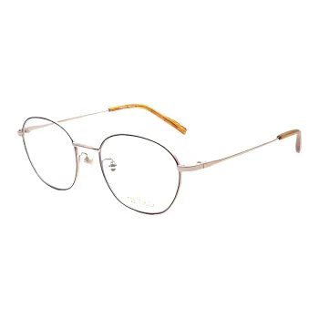 SEIKO Oval Eyeglass Frames Unisex Gold