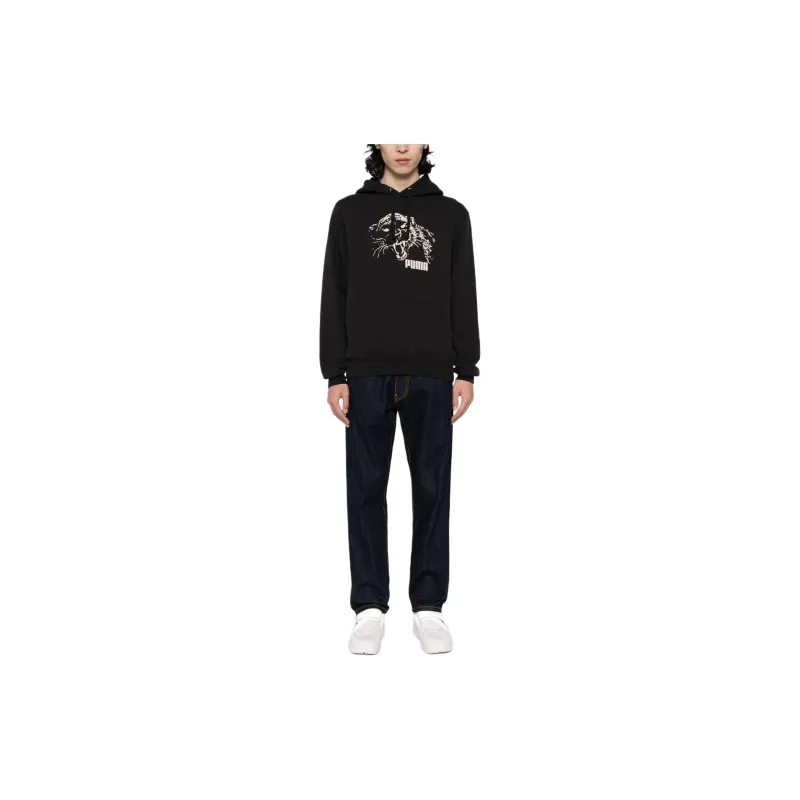 PUMA Graphic Printed Drawstring Hoodie-1
