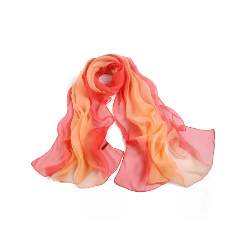 Shanghai Story 100% Mulberry Silk Silk Scarves Women's Dusty Pink Gradient Gift Box Set-27