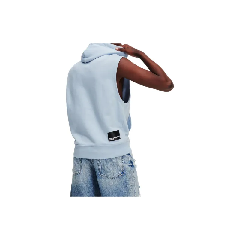 KARL LAGERFELD / Karl Lagerfeld Jeans Monogram embroidered Sleeveless Hoodie-2