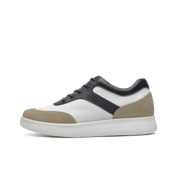 He Jinchang Low Top Casual Shoes Men's Apricot White