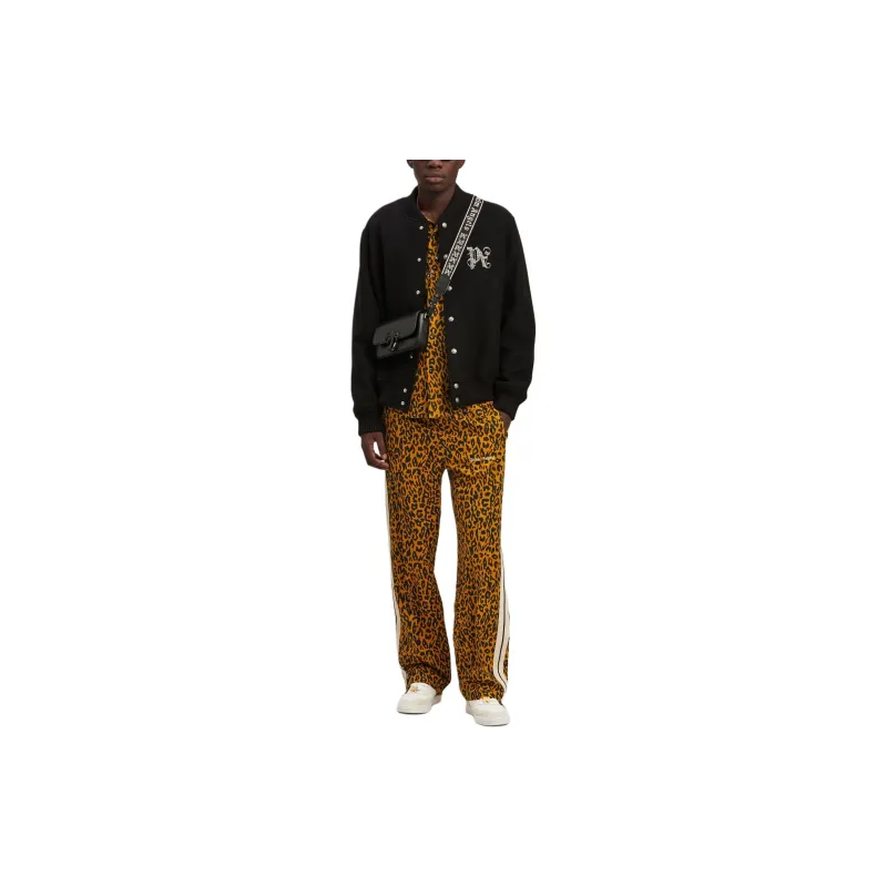 PALM ANGELS Cheetah Printed Straight Leg Track Pants-1