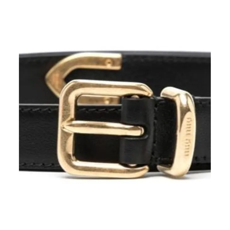MIU MIU Leather Belts Women's Black -2