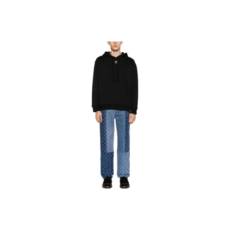 Marine Serre Regenerated denim Slim fit Jeans-1