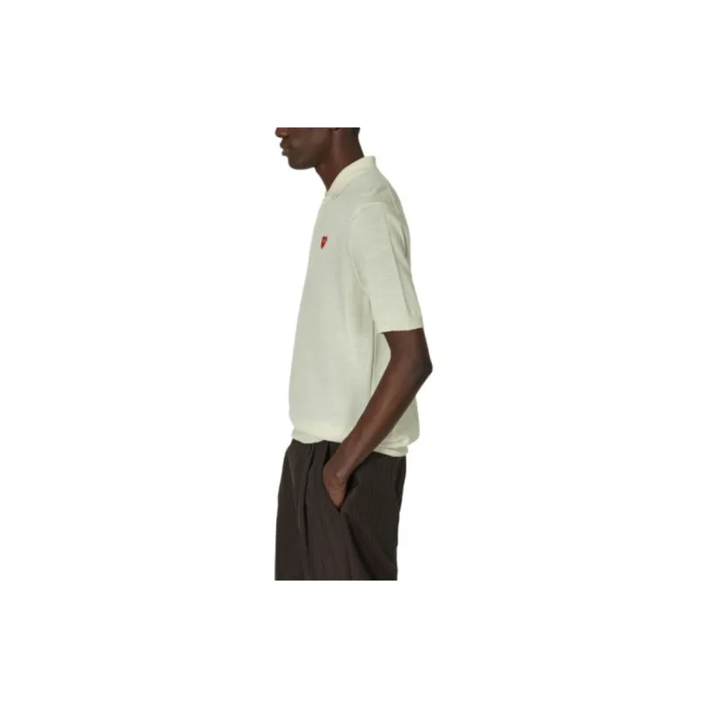 CDG Play Polo Shirts Men Ecru-3