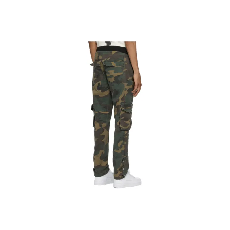 RHUDE Cargo Pants Men Green Camouflage-2