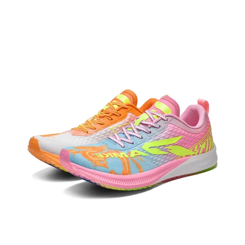 PANKE Running Shoes Unisex Low Top Mismatched Blue Pink Dragon+Orange Dragon-0