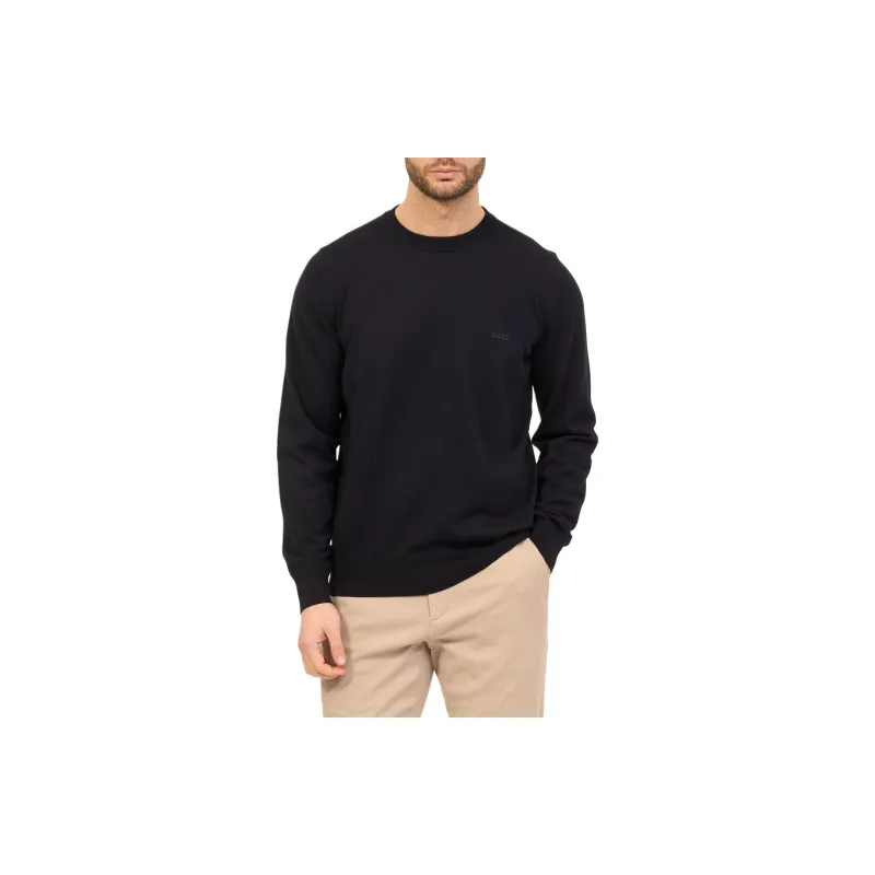 HUGO BOSS Logo Embroidered Crewneck Jumper-2