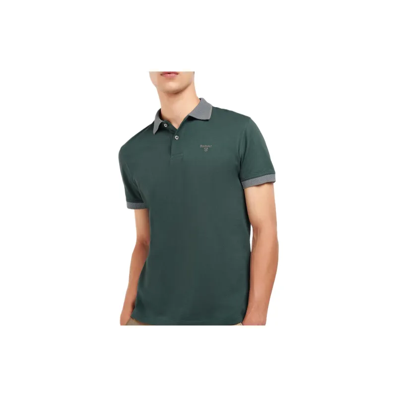 BARBOUR SS24 Polo Shirt Men's Green Gables-3