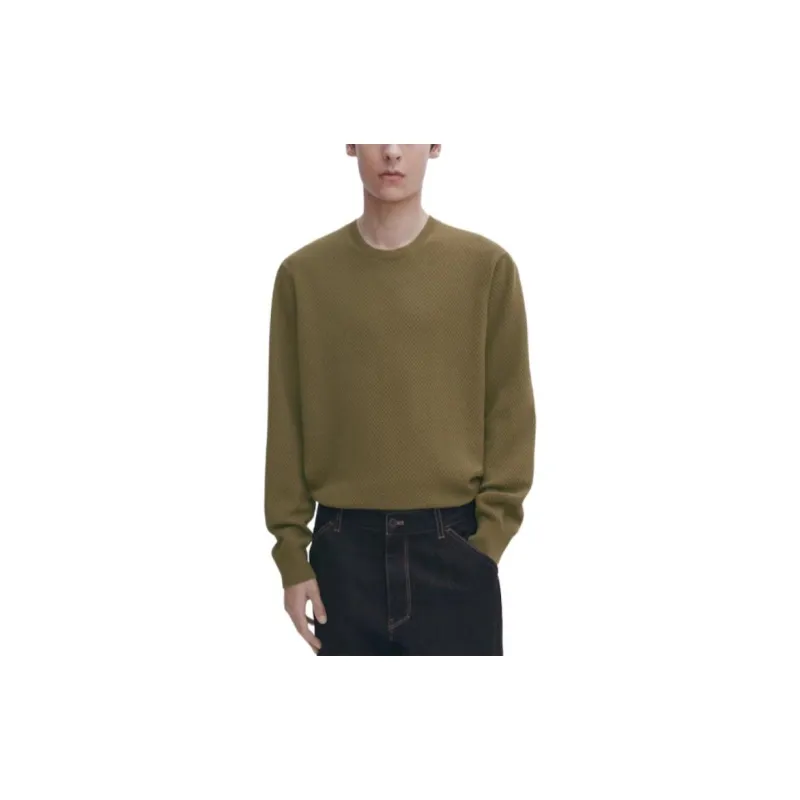 Massimo Dutti Sweater Men's Olive Green-2