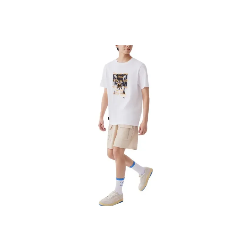 PUMA GRAPHICS T Shirts Unisex White-2