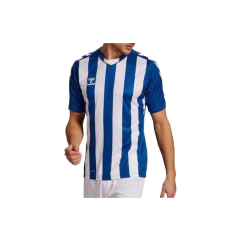 Hummel HmlCORE XK STRIPED JERSEY S/S Soccer Jerseys Men Blue/White-2
