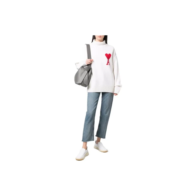 Ami Funnel Neck Sweater-2