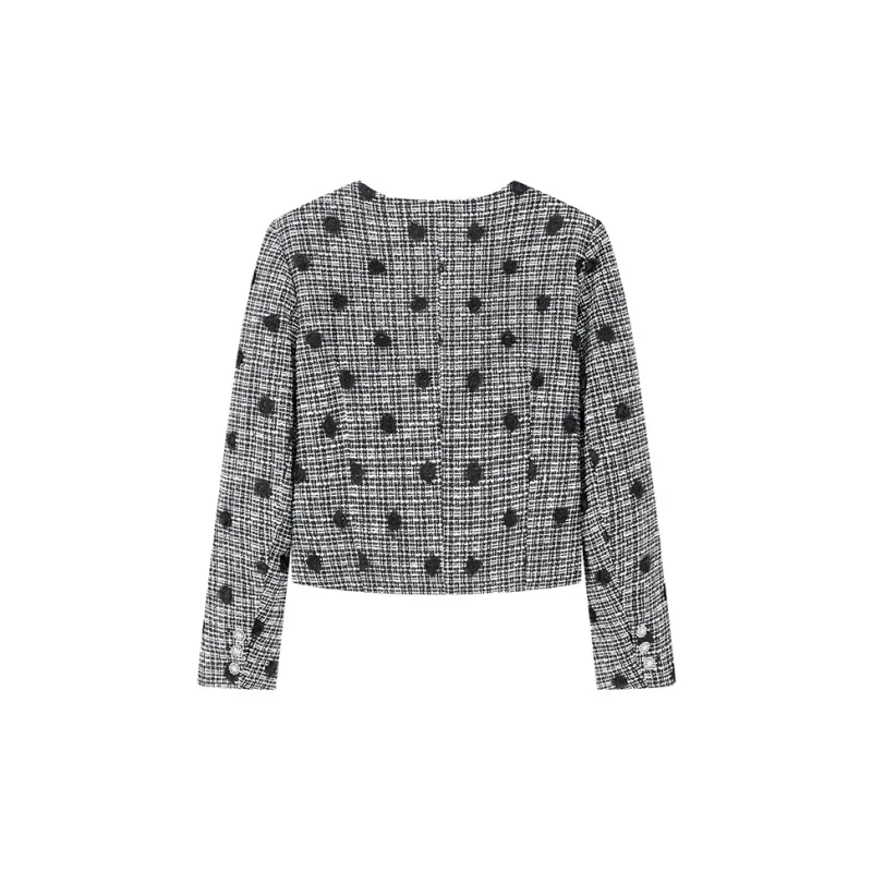 Yu Qianwen Cropped Coats Women's Black-1