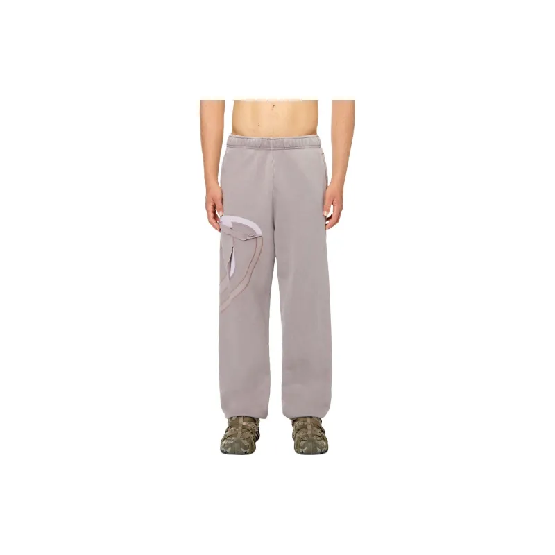 DIESEL Knitted Sports Pants Men's Brown-2