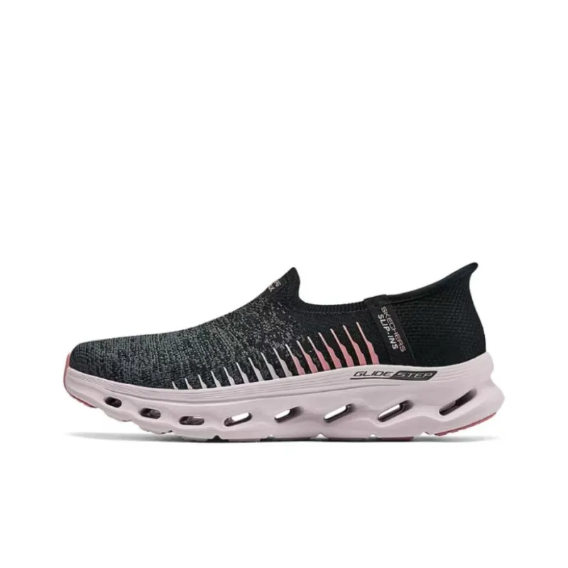 Skechers WOMEN'S GO WALK Anti Slip Wear Resistant Low Top Casual Shoes Women's Black Pink-0