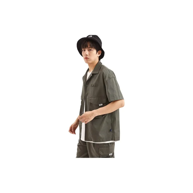 Tonlion Shirts Men Army Green-3
