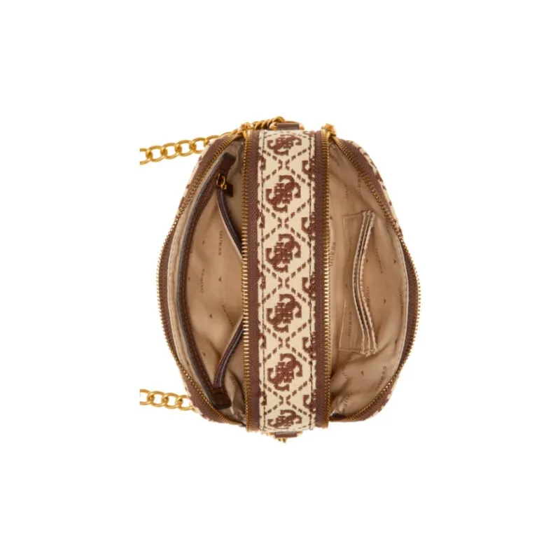GUESS Artificial Leather Camera Bag Shoulder Bag Crossbody Bag Women's Brown-3