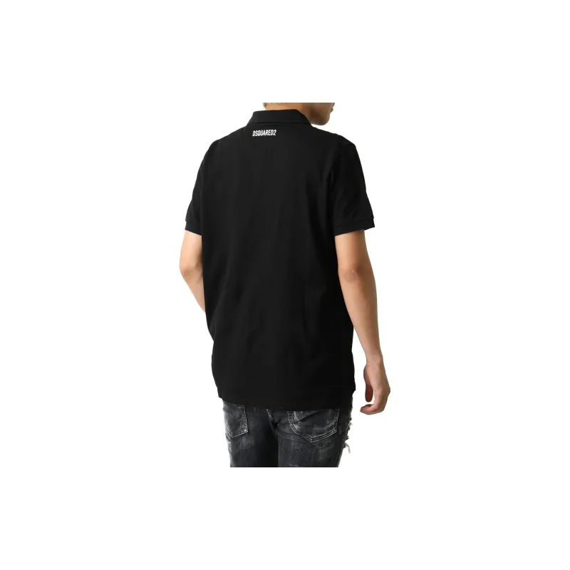 DSQUARED 2 Polo Shirts Men Black-2