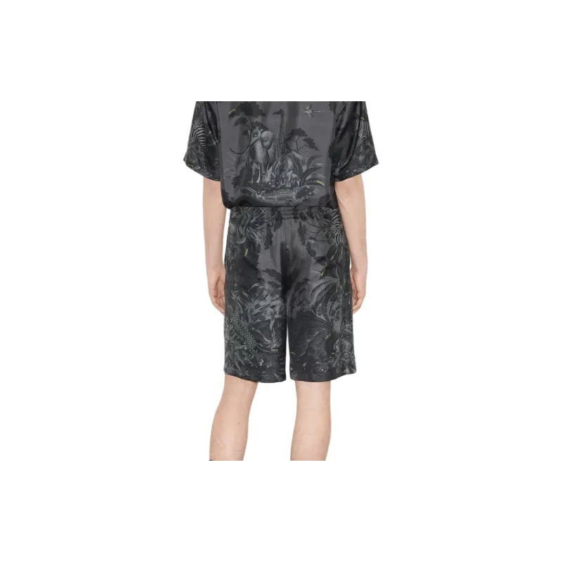 GUCCI Flora And Fauna Print Silk Shorts-2