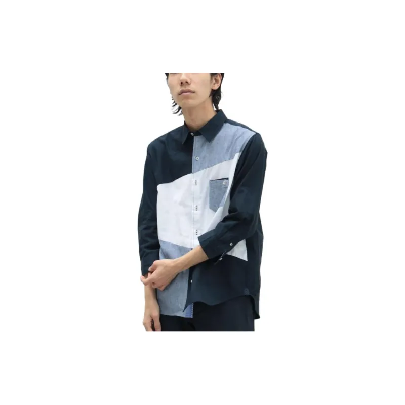 Beams Cool Patch Cropped Shirt Men's-8