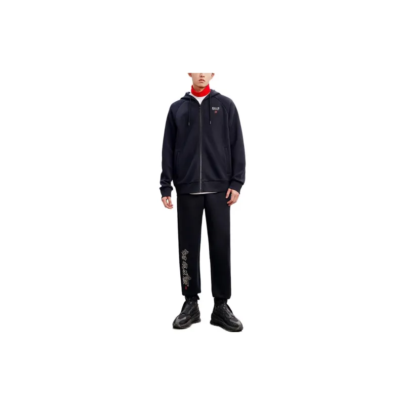 ANTA Life Collection Knitted Sweatpants Men Black-2