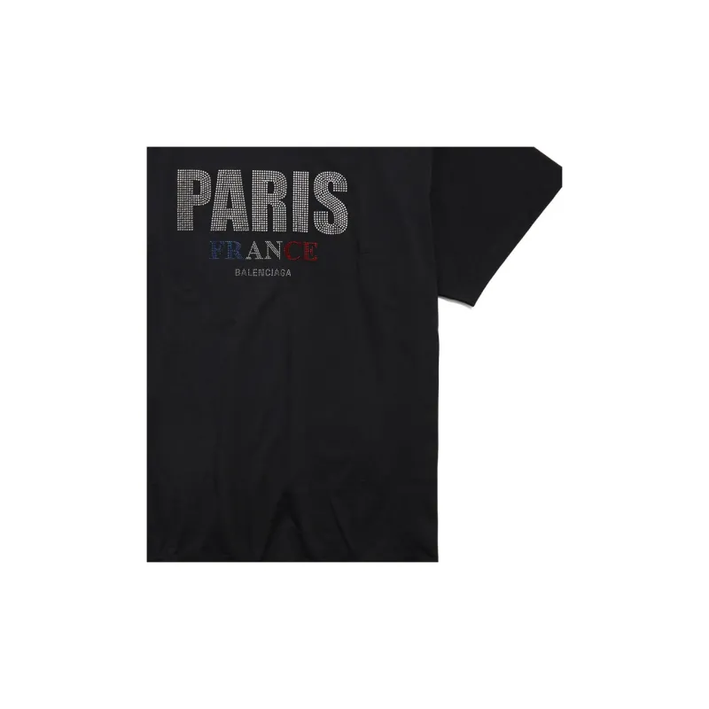 Balenciaga Logo Embellished Mockneck T Shirt-3