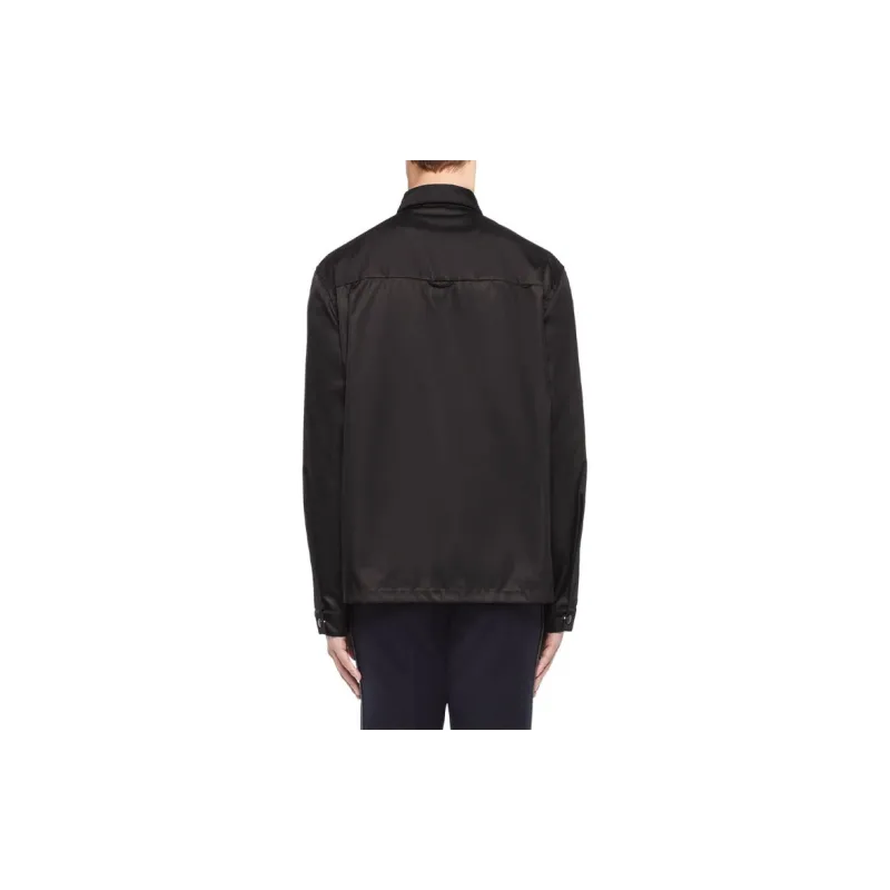PRADA Snap Logo Detailed Button-Up Shirt-2