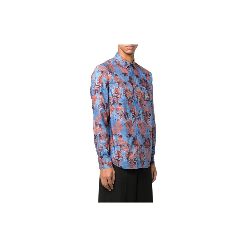 VERSACE JEANS COUTURE Shirts Men Blue-4