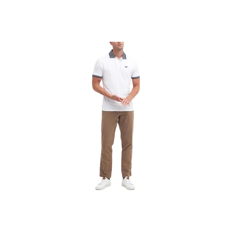 BARBOUR SS24 Polo Shirt Men's White-1