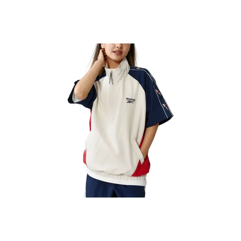 Reebok Vector Block Jackets Coats Unisex Beige/Navy-7