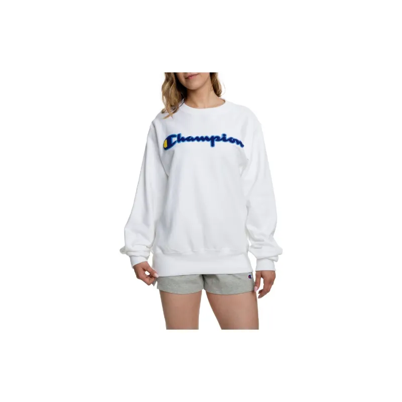 Champion Crew Neck Loose Fit Regular Sweatshirt US Version Unisex White-2